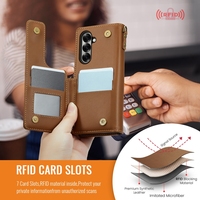 2025 baru Caseme C22 casing ponsel dompet kulit PU Flip dengan tempat kartu casing penutup pelindung untuk Samsung Galaxy Z Fold 7 casing