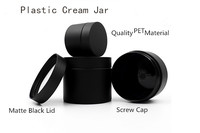 Pot en plastique PET personnalisé en usine, 50 ml, 100 ml, 120 ml, 200 ml, 250 ml, pour crème corporelle, noir, transparent, mat, givré, pour cosmétiques
