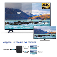 SIPU Splitter HDMI haute vitesse 4K 1 entrée 2 sorties Commutateur HDMI 1x2 pour ordinateur et décodeur