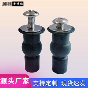 สกรูขยายที่นั่งชักโครก สแตนเลส 304 ยางรองรับ น็อตทองแดง M4 พร้อมสลักยึด - Product Image 5