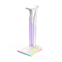 Support de casque d'écoute RGB OEM avec concentrateur USB Support de casque de jeu de bureau Support de casque d'écoute de jeu RGB à 2 ports USB