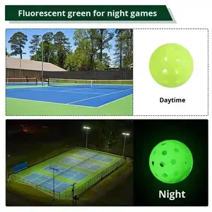 40 светящихся в темноте водонепроницаемых портативных мячей для пиклбола высокого качества для ночных тренировок и развлечений - Product Image 4