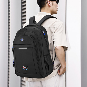 Black Laptop <b>Backpack</b> <b>Large</b> Capacity Durable Business Travel Work School Unisex Spring 2024 - Product Image 2