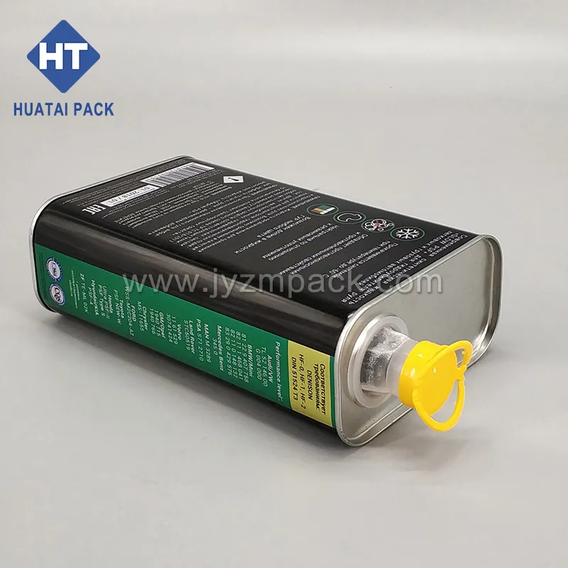 High quality empty 1L square tin can tin containers for lubricants oil packaging