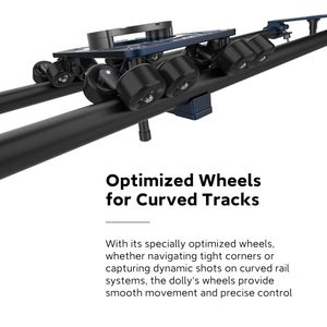 Movmax Grip Capacity 90kg Roues optimisées Caméra vidéo <span class=keywords><strong>Dolly</strong></span> <span class=keywords><strong>System</strong></span> for Curved Tracks Options de montage polyvalentes - Product Image 2