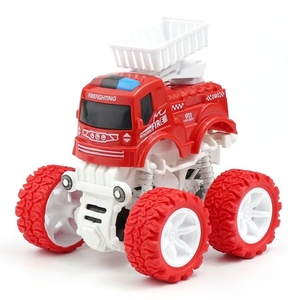 Jouets <span class=keywords><strong>de</strong></span> camions <span class=keywords><strong>de</strong></span> pompiers pour les tout-petits enfants <span class=keywords><strong>de</strong></span> 2 à 4 ans, Push Go Freewheeling Fire Cars pour garçons filles enfants tout-petits jouets cadeaux d'anniversaire - Product Image 4