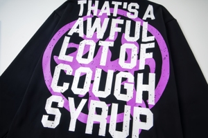 Felpe con Cappuccio di Alta Qualità per Uomo, <span class=keywords><strong>Abbigliamento</strong></span> Streetwear Americano, Felpa con Scritta 'THAT'S AWFUL LOT of COUGH SYRUP' per Uomini - Product Image 3