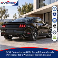 Jantes en alliage forgé à deux pièces avec rivets, 19-20 pouces, noir brillant, 5x114.3, de haute qualité, personnalisées pour Ford Mustang GT
