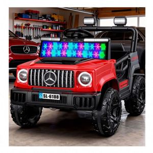 Voiture électrique pour enfants à double moteur 6V4Ah en plastique durable avec lecteur MP3, apprentissage précoce, 4 roues, démarrage à un bouton, fonction téléphone - Product Image 1