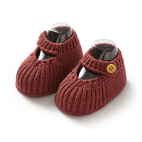 Chaussons tricotés doux et chauds pour nouveau-nés et tout-petits Mimixiong, chaussettes de sol en crochet pour bébés, chaussures pour garçons et filles