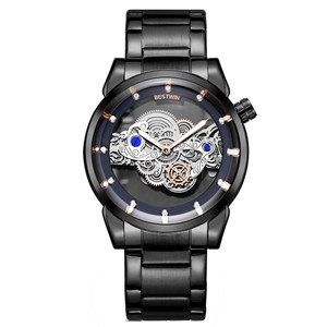 BESTWIN Men's Business Personality Quartz Watch Through the Bottom Steel Belt Luminous <b>Perspective</b> Watch Trend Watch Relojes - Product Image 4