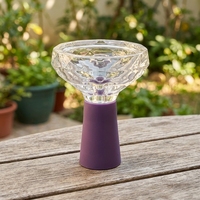 YI JIN Ensemble de Têtes de Chicha en Verre Durable, Finition Miroir, Design Portable pour Voyage et Utilisation en Bar, Comprend un Bol à Chicha pour Fumer la CHICHA