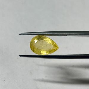 Piedras Preciosas de Zafiro Amarillo Cultivadas en Laboratorio, Corte Pera, Simuladas, con Inclusiones de Cristal para Joyería - Product Image 6