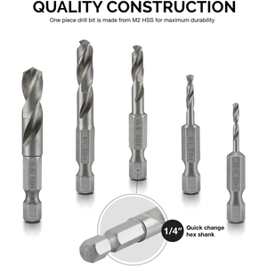 1/4" Quick Change Hex Shank/M2 High Speed Steel <strong>Drill</strong> Bit for Quick Change Chucks and Drives - Product Image 4
