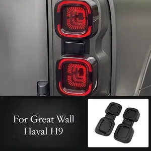 ฝาครอบไฟท้ายรถยนต์ Great Wall Haval H9 ปี 2024 2025 สีดำรมควัน ฝาครอบป้องกันไฟท้าย แต่งภายนอกรถยนต์ - Product Image 4
