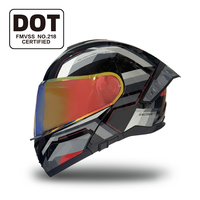 Casque de moto modulable ZoomLon en promotion, certifié DOT ECE, en ABS, personnalisable, double visière, fermeture rapide