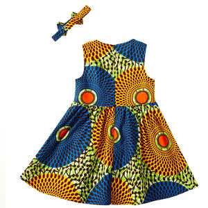 Vêtements de haute qualité, nouvelle mode, imprimé Ankara pour enfants, robes africaines pour petite fille, <span class=keywords><strong>robe</strong></span> Ankara pour enfants africains - Product Image 1