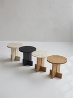 Table basse moderne en bois massif pour salon, design amovible, finition noire, durable, garantie 1 an