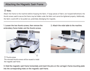 กรอบปักแม่เหล็ก PRMS360 ขนาด 200x360 มม. (7.87x14 นิ้ว) สำหรับเครื่องปัก Brother W PR680W แบบ 6 เข็ม - Product Image 4