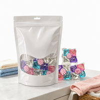 Lessives en dosettes jetables 5-en-1 avec billes parfumées, formule concentrée anti-taches pour vêtements, fourniture OEM/ODM
