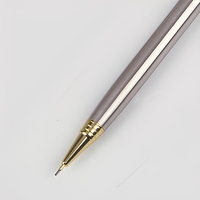 Crayon mécanique en métal 0,5 mm, crayon automatique à clic, logo personnalisé, stylo réutilisable pour étudiants et bureau