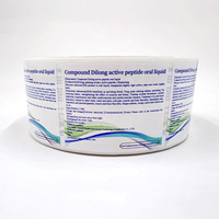 Etiquetas adhesivas de producto de suplemento de vinilo impermeable reflectante de holograma impreso personalizado para botellas de medicina líquida personalizadas