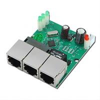 Commutateur Ethernet PCB 3 ports 100Mbps Module de commutation réseau pour bureau à domicile OEM ODM