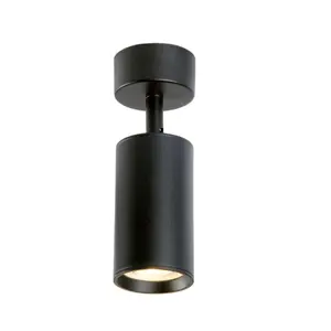 Черный держатель потолочного светильника поверхностного монтажа с чашкой для лампы MR16