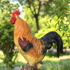Lámpara LED con Forma <span class=keywords><strong>de</strong></span> <span class=keywords><strong>Gallo</strong></span> y Gallina, Luces Creativas para Jardín, Decoración para Balcón y Patio, Lámpara Solar <span class=keywords><strong>de</strong></span> Resina - Product Image 4