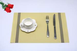 Eco-friendly Woven PU Tablemat Wholesale 3D Logo Wedding Decoration Kid-Friendly PVC <b>Coffee</b> Mat for Kitchen Dining Table <b>Pad</b> - Product Image 3