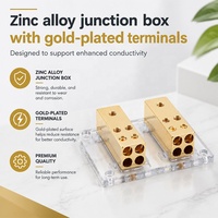 Bloc de distribution d'alimentation 8 voies 4 AWG à 8 AWG pour amplificateur audio de voiture et répartiteur de masse