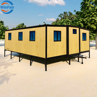 Maison conteneur mobile préfabriquée WinFair Thaïlande de 30 pieds extensible, 3 chambres sur remorque, maison modulaire pour villa de luxe