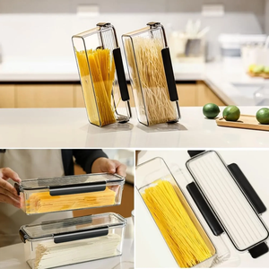 1.5L Black Airtight Kitchen <b>Storage</b> <b>Containers</b> Stackable <b>Pasta</b>/Noodle/Spaghetti with Lids for Camping - Product Image 5