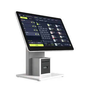 15.6' Desktop Pos Android 10 Touch Screen Epos Till System Pos Printer Cash Register Machine For Small Business/Retail Store