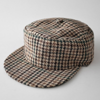 Gorra de Algodón de Alta Calidad Personalizada de Fábrica con Logotipo, Gorra Plana de 6 Paneles de Terciopelo Suave, Gorra Vintage con Visera Plana y Estampado de Leopardo