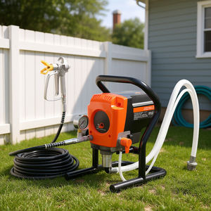 Pistola de Pintura Eléctrica sin Aire de 900W y 3300PSI, Portátil, Profesional, para Interiores y Exteriores, para Paredes y Cercas, con Manguera - Product Image 2