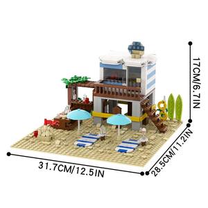 Set de Construcción MOC4068 de 560 Piezas, Diseño Creativo de Playa de Verano, Bloques de Construcción Arquitectónicos de Plástico, Juguete Educativo de Ensamblaje para Mayores de 14 Años - Product Image 2