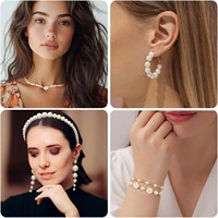 Kit de perles DIY pour la création de bijoux, ensemble de perles intercalaires dorées et nacrées, perles en vrac dans une boîte à 24 compartiments pour la fabrication de bracelets et colliers