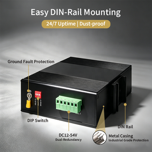 Switch Gigabit Industrial Inteligente de 8 Puertos SFP RJ45, Sin Ventilador, ERPS G.8032, 32Gbps, QoS, VLAN, para Gabinete Exterior, Nodo 5G, SH-GML0808-P - Product Image 5