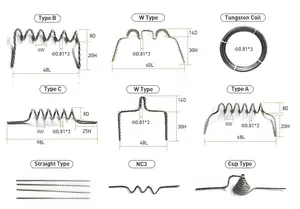 Filament de tungstène pour revêtement sous vide Bobine de Fil