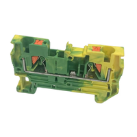 Connecteur électrique à passage de fil PT2.5 en plastique, à ressort, 2,5 mm, bornier sur rail DIN, plaqué laiton, 800V