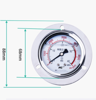 MC YN60 Axial Stainless Steel Hydraulic Pressure Gauge