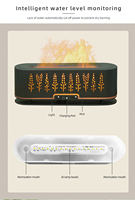 Diffuseur d'arômes à flamme rectangulaire personnalisable de 200ML pour usage commercial domestique humidificateur d'air à lumière LED pour huiles essentielles