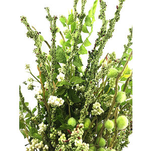 Guirlande artificielle de Noël avec olives et cyprès, baies rouges, couronnes et guirlandes décoratives - Product Image 2