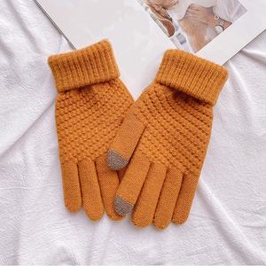 Nouveau Style Gants Hiver Chaud Stretch Tricoté Écran Tactile Acrylique Mitaines Jacquard Conception pour Femmes et Hommes Vie Quotidienne - Product Image 4