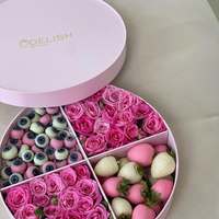 Boîte d'emballage en papier de qualité alimentaire, design luxueux et personnalisé, matériaux recyclés, pour chocolat, sushi, fraises, avec fenêtre de présentation