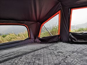 Grandes tentes <span class=keywords><strong>de</strong></span> camping <span class=keywords><strong>de</strong></span> plein air à coque rigide pliantes et imperméables en aluminium sur le <span class=keywords><strong>toit</strong></span> d'une voiture SUV familiale <span class=keywords><strong>de</strong></span> luxe pour le glamping - Product Image 4