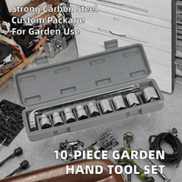 Ensemble d'outils de travail du bois professionnels en acier au carbone de 10 pièces avec boîte à outils et outils à main combinés pour l'utilisation en jardinage OEM