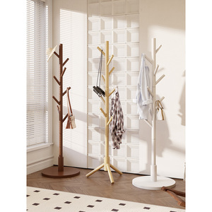 Porte-manteau en bois massif au design minimaliste, autoportant pour salon, chambre, maison, dortoir - Product Image 5