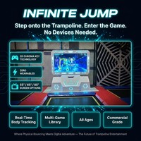 Équipement de jeu interactif commercial pour trampoline, système sportif multi-joueurs à capteur de mouvement pour centre de jeux intérieur et parc de trampolines